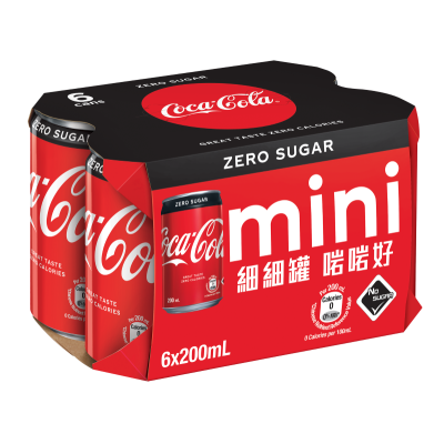 Zero無糖可樂 迷你罐 200ml x6罐