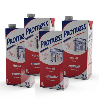 (特價) PROMESS -  法國 全脂牛奶 1L x4盒