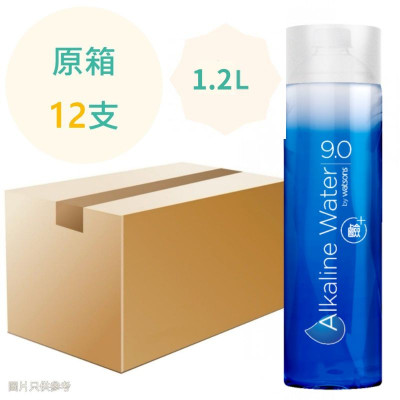 屈臣氏 Alkaline Water 9.0 鹼性水 1.2L x12支 原箱 屈臣氏 Alkaline Water 9.0 鹼性水 1.2L x12支 原箱