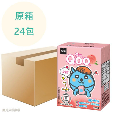 Qoo 桃汁飲品 200ml x24包 原箱 Qoo 桃汁飲品 200ml x24包 原箱