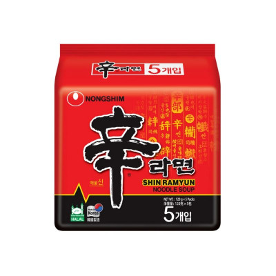 農心 - 辛辣麵 [韓國製造] 120G x 5包 (1袋)
