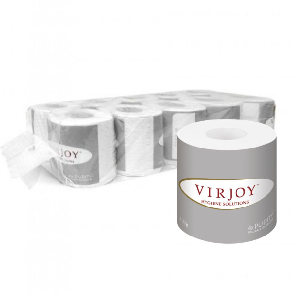 (特價) Virjoy 唯潔雅 超值版 3層壓花卷紙 10卷裝 (灰色)