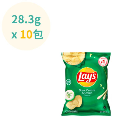 (特價) LAY'S樂事 洋葱忌廉味薯片 ( 28.3G x10包 )