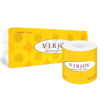 (特價) Virjoy 唯潔雅 超值版 3層卷紙 10卷裝 (黃色)