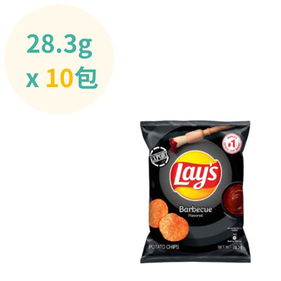 (特價) LAY'S樂事 BBQ燒烤味薯片 ( 28.3G x10包 )