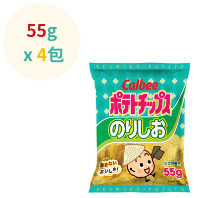 (特價) 卡樂B 薯片 - 紫菜味 ( 55g x4包 )